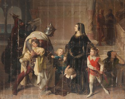 Manfréd fiainak elfogása alkotó: Eduard Ritter von Engerth
