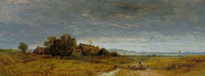 Felső-Bajor-síkság egy hazaköltöző birkanyájjal alkotó: Eduard Schleich der Ältere