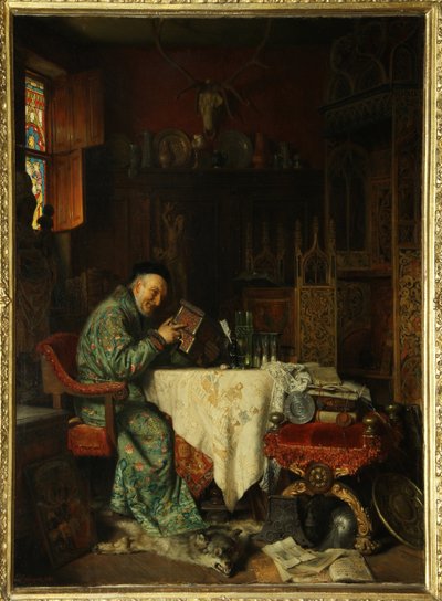 A gyűjtő (zálogos) – Eduard von Gruetzner (1846-1925) festménye, olaj, vászon alkotó: Eduard von Grutzner