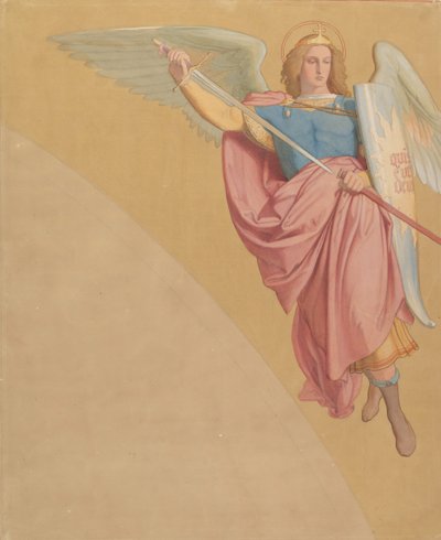 Kardot húzó arkangyal, 1825-86. alkotó: Eduard von Steinle
