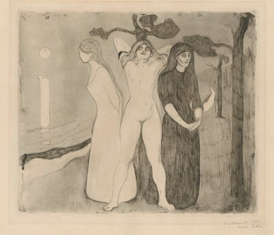 A Nő II (Szfinx; a nő három szakaszában) alkotó: Edvard Munch
