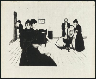 Halál a betegszobában alkotó: Edvard Munch