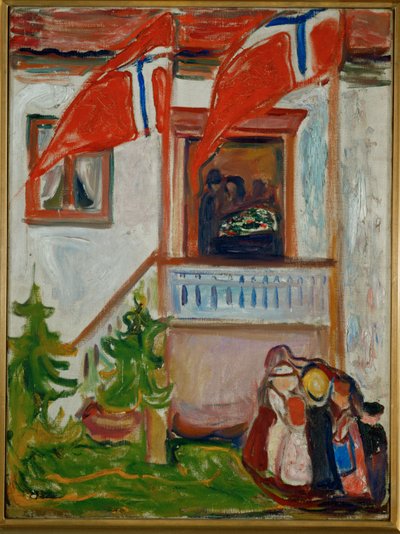 A koporsó indulása (olaj, vászon) alkotó: Edvard Munch