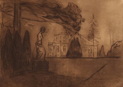 A kert éjjel. 1902 alkotó: Edvard Munch