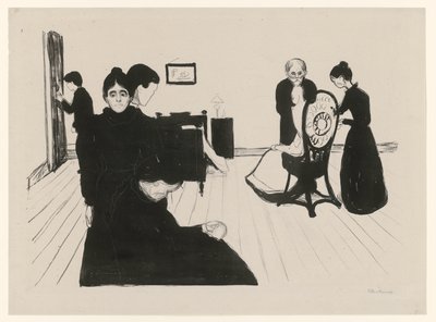 A halál a kórházi szobában alkotó: Edvard Munch