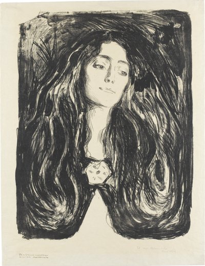 A bross. Eva Mudocci alkotó: Edvard Munch