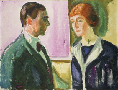 Búcsú (Hugo és Kathe Perls kettős portréja); Abschied (Doppelportrait Hugo und Kathe Perls), 1912 körül (olaj, vászon) alkotó: Edvard Munch
