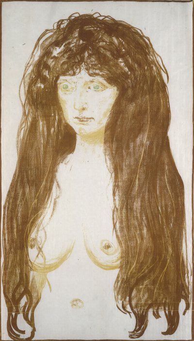 Női akt, Bűn; Női aktfigura, A bűn alkotó: Edvard Munch