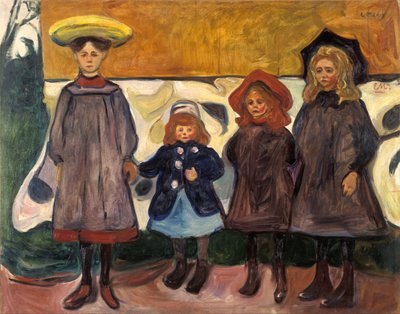 Négy lány Åsgårdstrandban alkotó: Edvard Munch