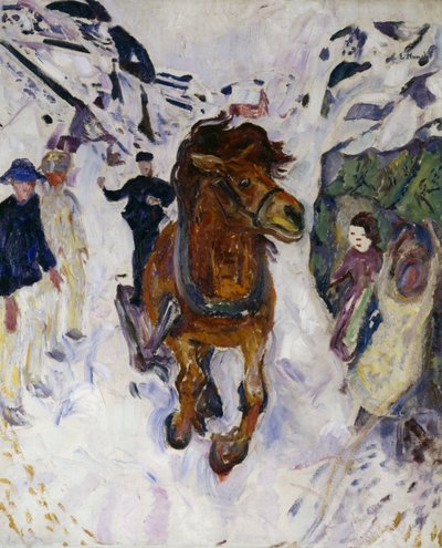 Vágtató ló alkotó: Edvard Munch