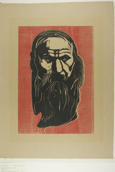 Egy szakállas öregember feje alkotó: Edvard Munch