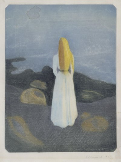 Fiatal nő a tengerparton (A magányos nő) alkotó: Edvard Munch