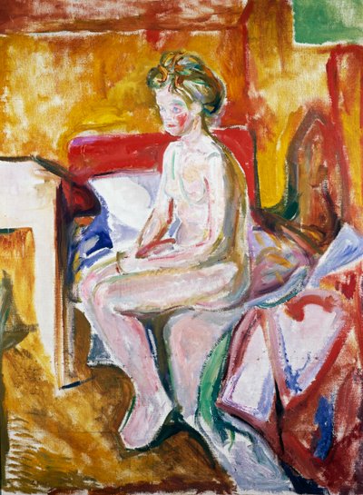 Akt az ágy szélén alkotó: Edvard Munch