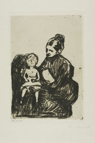Dajka fiúval/Az anya és a síró gyermek alkotó: Edvard Munch