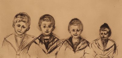 A négy hársfiú portréja. 1902 alkotó: Edvard Munch