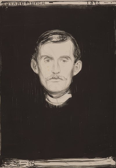 Önarckép. 1895 alkotó: Edvard Munch