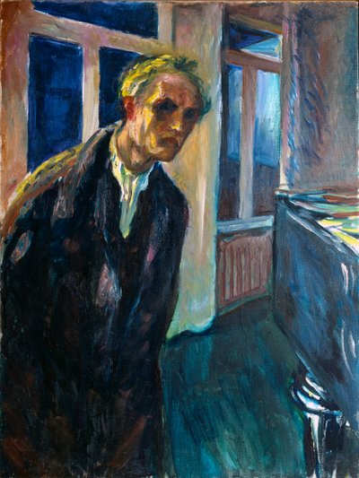 Önarckép vagy ember sétáló éjszakai festménye Edvard Munch (1863-1944) 1923-1924 V. 89,5x67,5 cm Oslo, Munch Múzeum (Musee Munch) Városi Művészeti Gyűjtemények alkotó: Edvard Munch