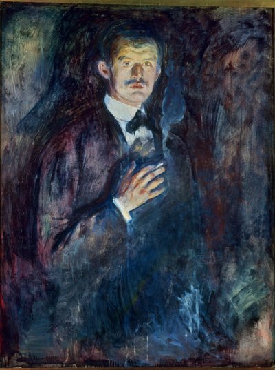 Önarckép cigarettával (olaj, vászon) alkotó: Edvard Munch