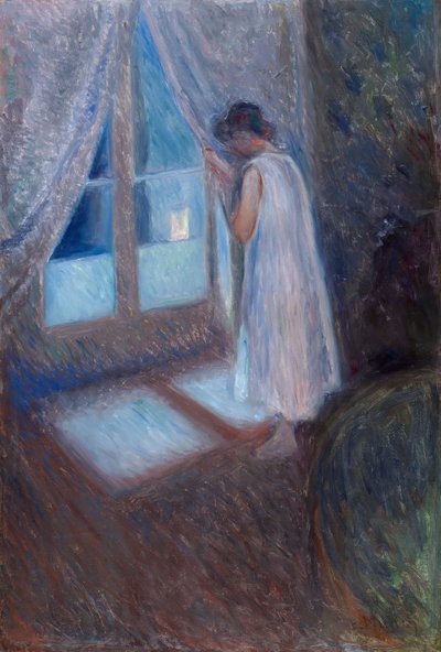 A lány az ablaknál alkotó: Edvard Munch