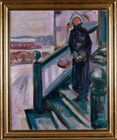 Nő a verandán (olaj, vászon) alkotó: Edvard Munch