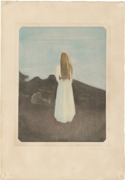 Fiatal nő a tengerparton alkotó: Edvard Munch