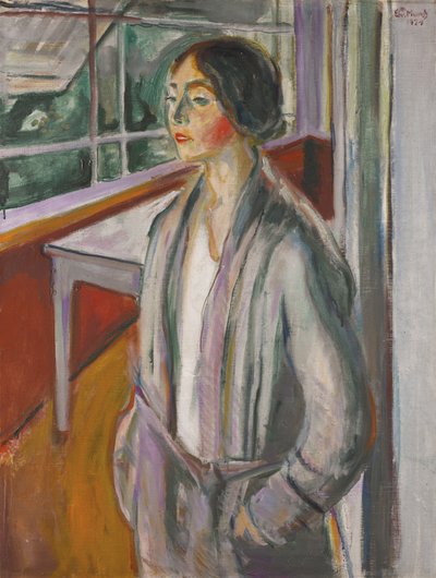 Fiatal nő a verandán alkotó: Edvard Munch
