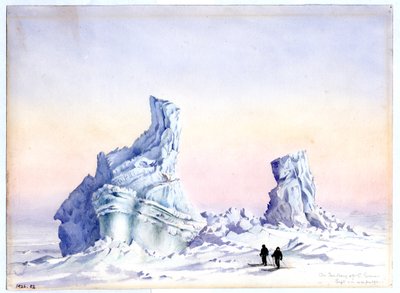 Egy jéghegy az Evans-foknál, 1911. szeptember 1-11 (wc papíron) alkotó: Edward Adrian Wilson
