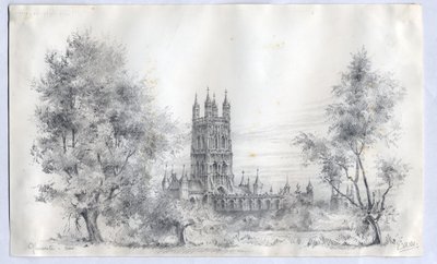Gloucesteri katedrális, 1900 alkotó: Edward Adrian Wilson