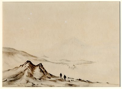 Mount Erebus Hut Pointról, 1901-04 (wc papíron) alkotó: Edward Adrian Wilson