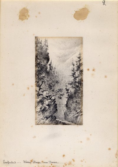 Wiesen Strasse Davos mellett, Svájc, 1898-99 alkotó: Edward Adrian Wilson