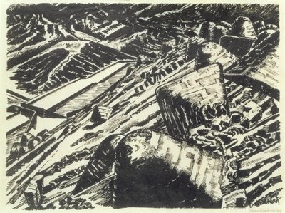 Merőkanál Salak, Öregdomb alkotó: Edward Alexander Wadsworth