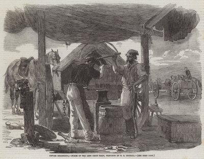 Sebastopol előtt, a baloldali ostromvonat kovácsa alkotó: Edward Angelo Goodall