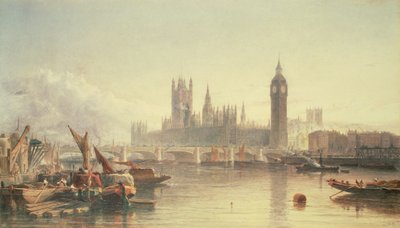 A Parlament és a Westminster híd házai alkotó: Edward Angelo Goodall