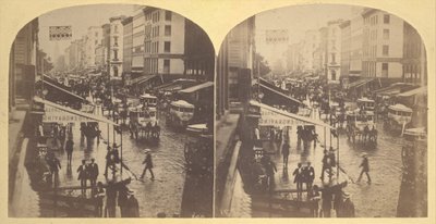 Broadway egy esős napon, 1859. alkotó: Edward Anthony