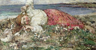 Boldog nyarat (olaj, vászon) alkotó: Edward Atkinson Hornel