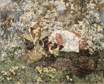 Tavaszi idill alkotó: Edward Atkinson Hornel