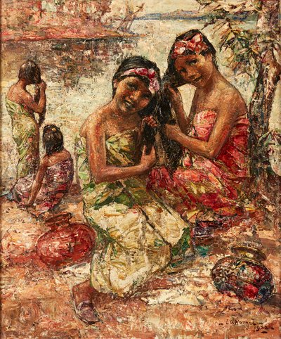 Az Irrawaddy partján (olaj, vászon) alkotó: Edward Atkinson Hornel
