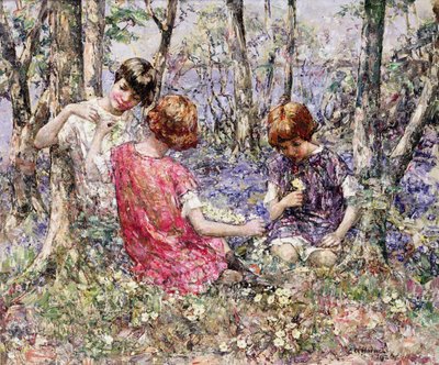The Primrose Chain (olaj, vászon) alkotó: Edward Atkinson Hornel