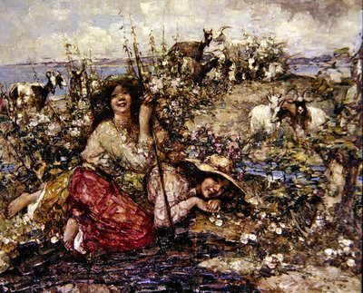 Ahol a pacsirták énekelnek és a tengeri madarak hívogatnak alkotó: Edward Atkinson Hornel