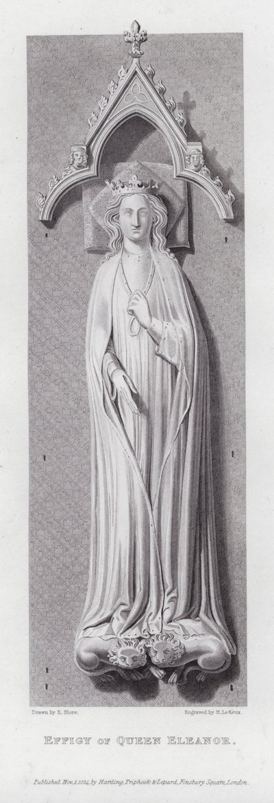 Eleanor királynő képmása (metszet) alkotó: Edward Blore