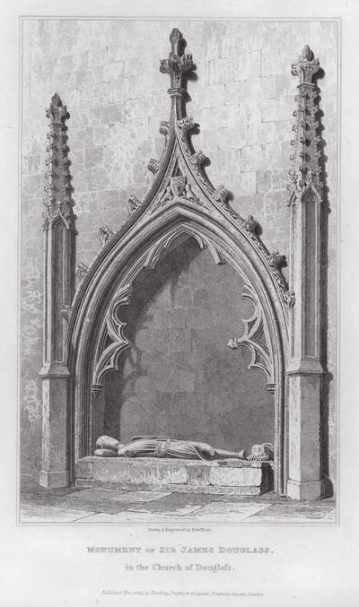 Sir James Douglass emlékműve a Douglass-templomban (metszet) alkotó: Edward Blore