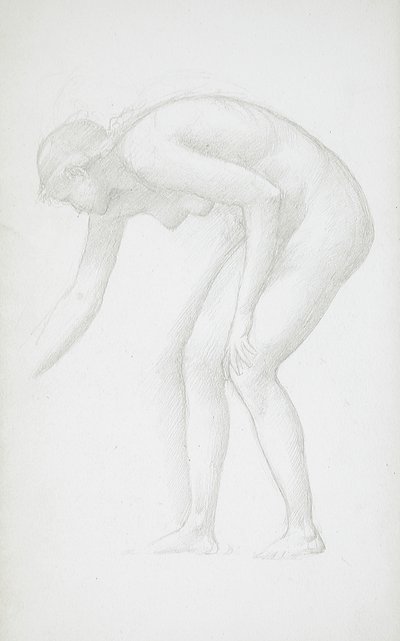 Hajlongó meztelen nő alkotó: Edward Burne-Jones