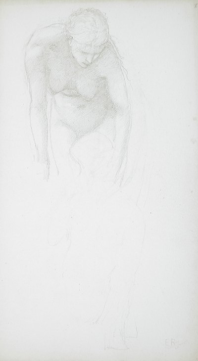 Hajlongó meztelen nő alkotó: Edward Burne-Jones