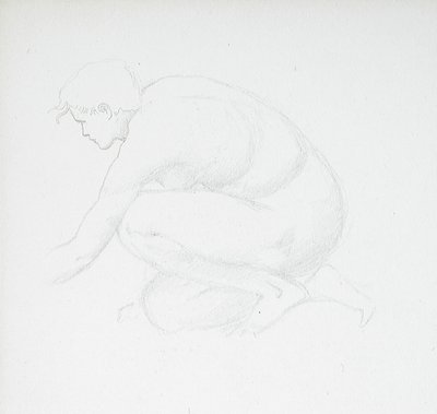 Guggoló női akt alkotó: Edward Burne-Jones
