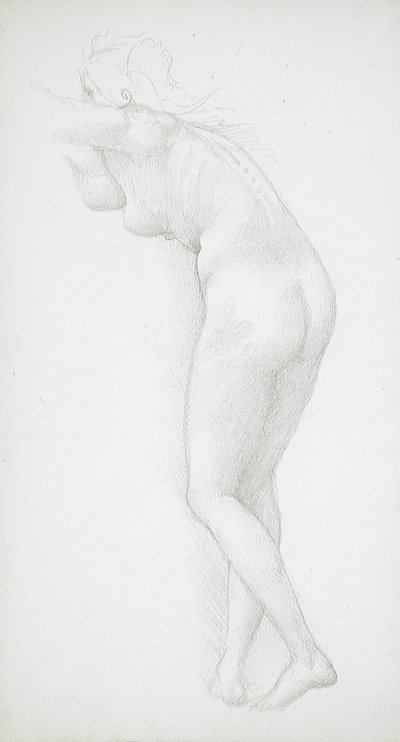 Női akt hátulról nézve alkotó: Edward Burne-Jones