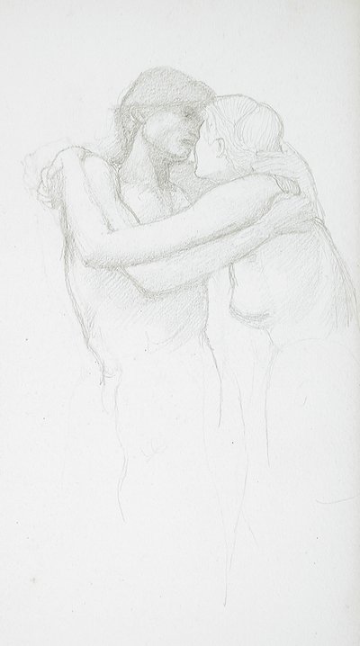 Ölelkező meztelen pár alkotó: Edward Burne-Jones