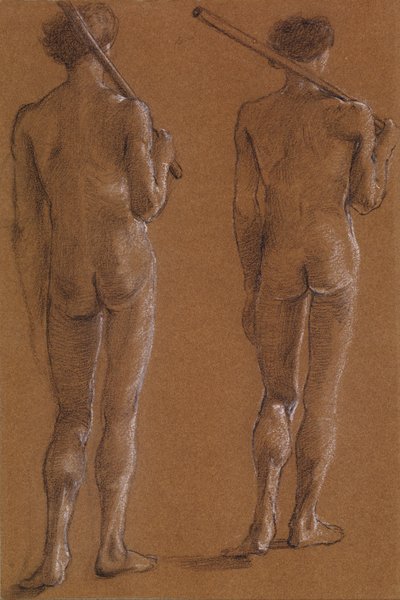 Szent György sorozat – Férfi akt – Tanulmányok két katonáról a „A hercegnő a sárkányhoz vezetett” című filmhez alkotó: Edward Burne-Jones