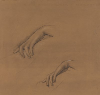 Tanulmányok egy kézhez az Istenség tüzében alkotó: Edward Burne-Jones