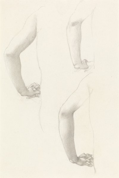 Egy kar és kezek tanulmányozása alkotó: Edward Burne-Jones