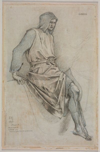 Tanulmány Gawain kudarcáról a Szent Grál kárpitokból alkotó: Edward Burne-Jones